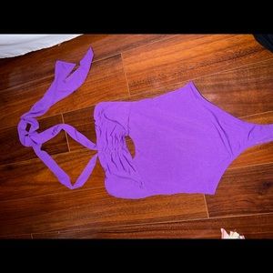 Purple body suit